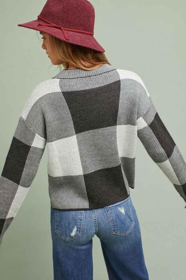 Intarsia Check Pullover #3