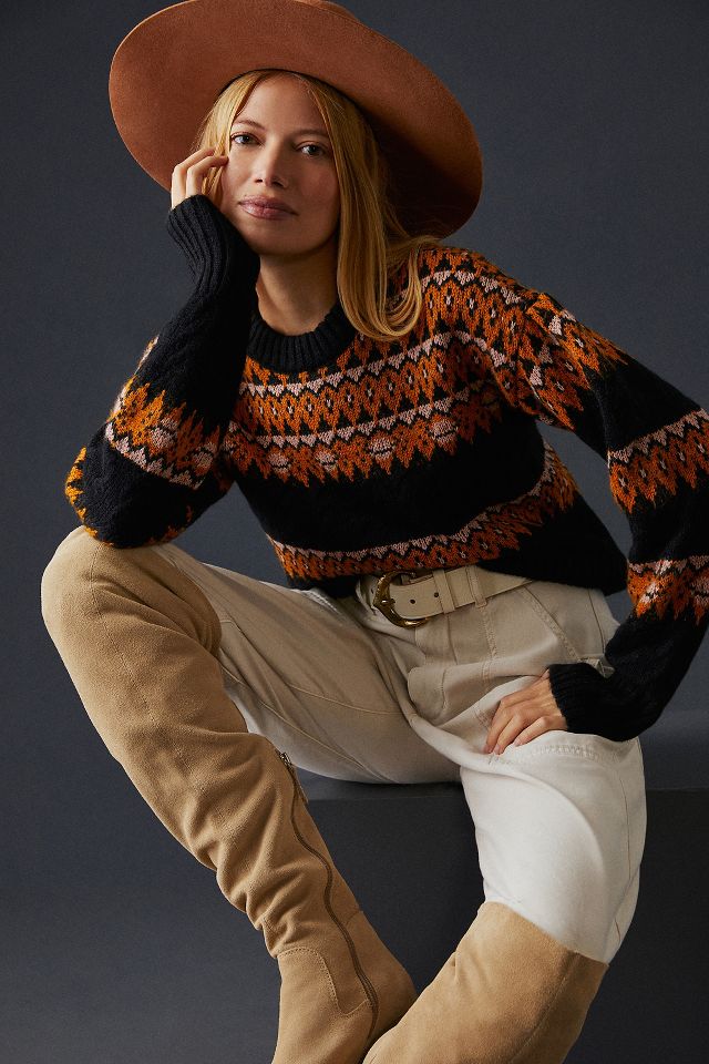 Anthropologie fair isle sweater best sale