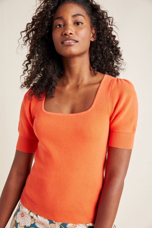 Devin Ribbed Sweater Tee #3