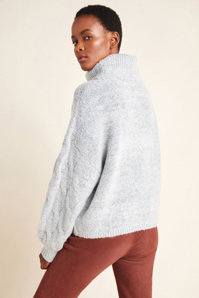 Naya Cable-Knit Turtleneck Sweater #1