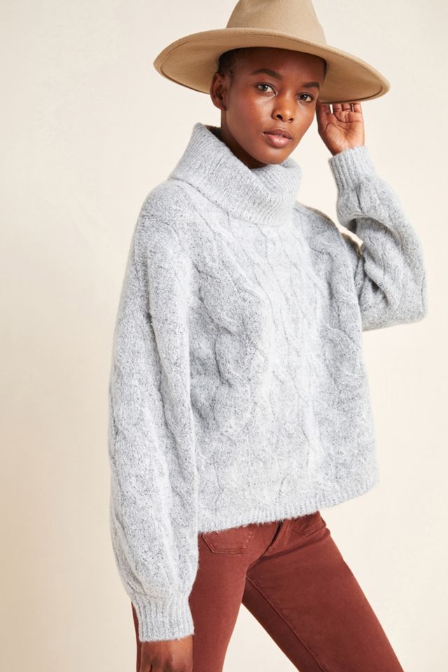Naya Cable-Knit Turtleneck Sweater #3