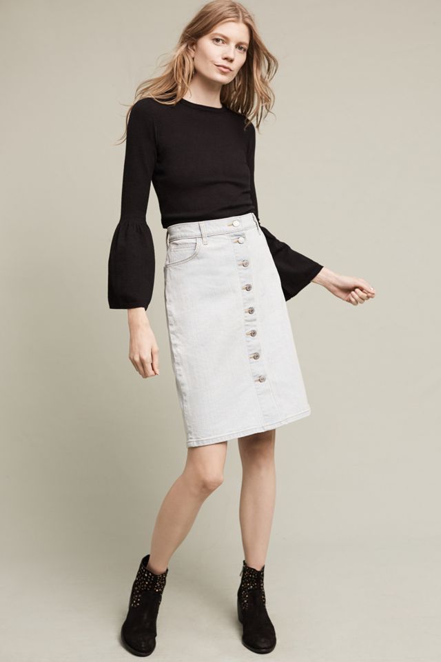 Ribbed Bell-Sleeve Pullover #1