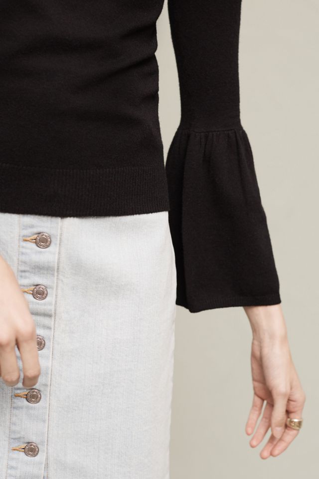 Ribbed Bell-Sleeve Pullover #2