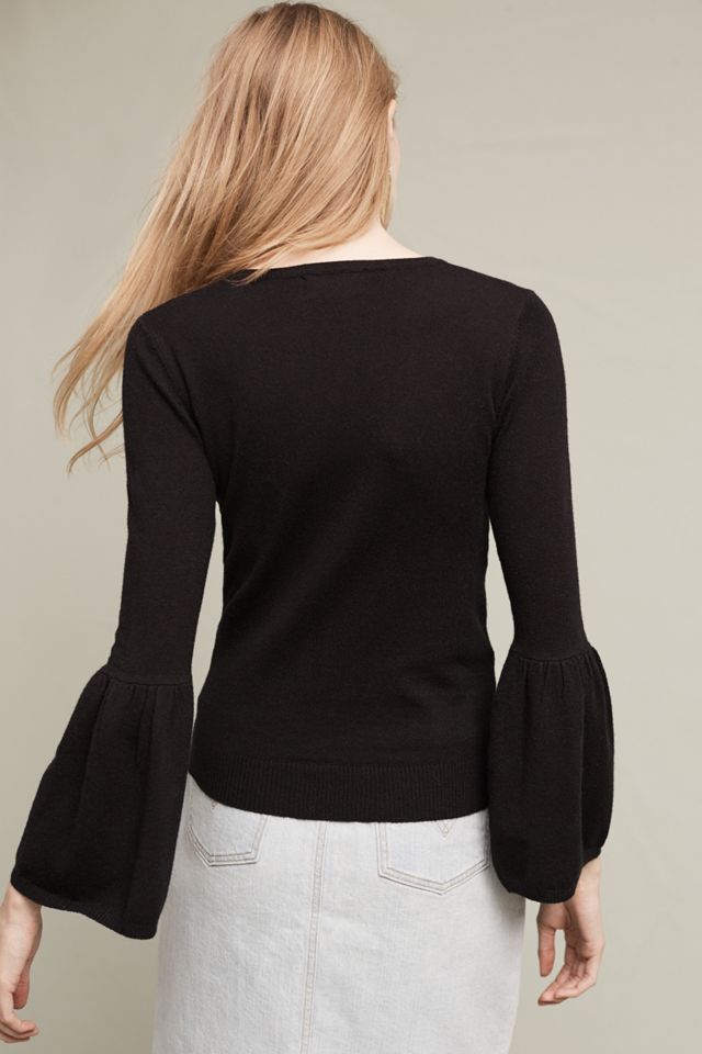 Ribbed Bell-Sleeve Pullover #3