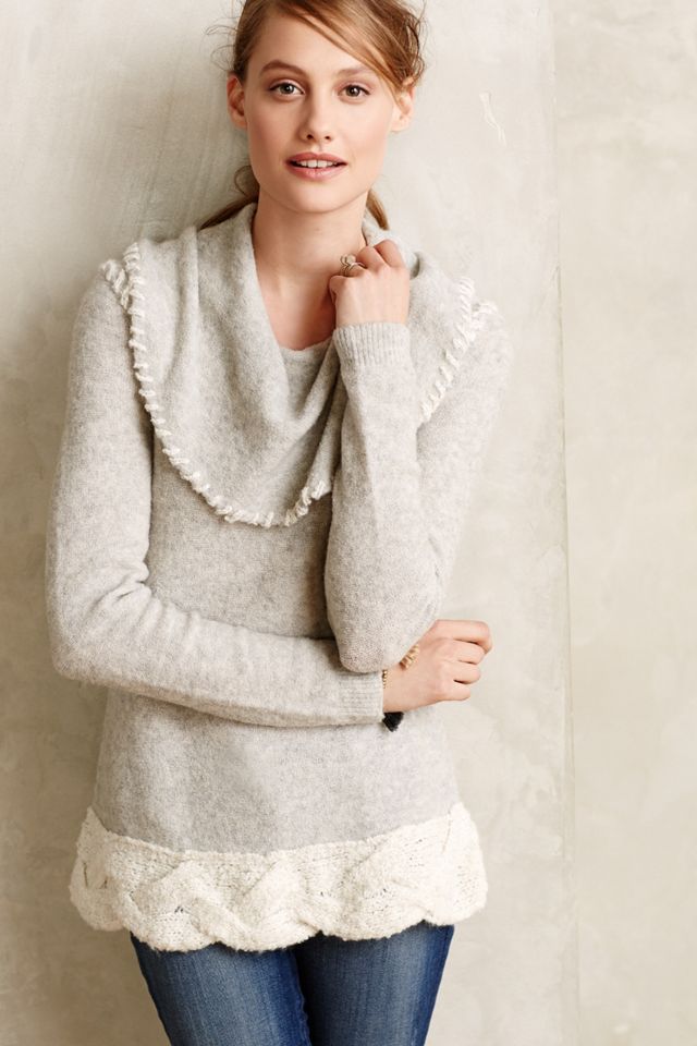 Whipstitched Boucle Sweater