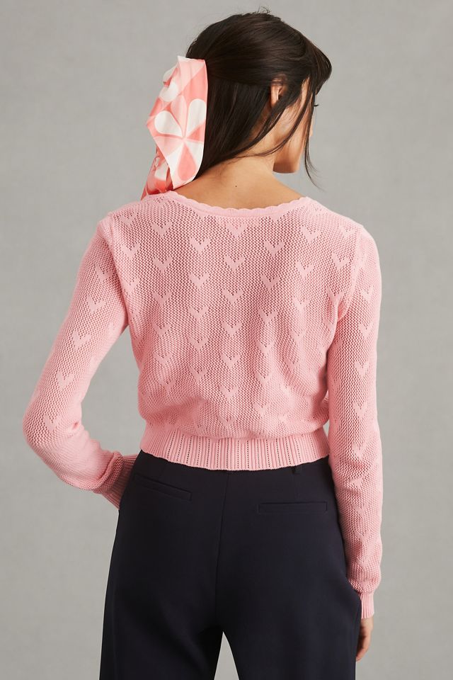 LoveShackFancy Venice Cropped Cardigan Sweater #1