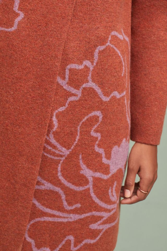 Floral Intarsia Car Coat #2