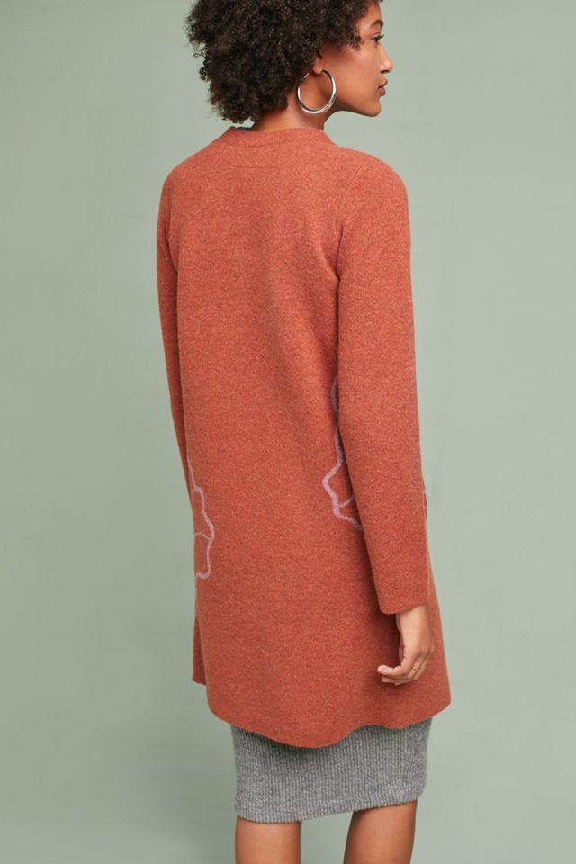 Floral Intarsia Car Coat #3