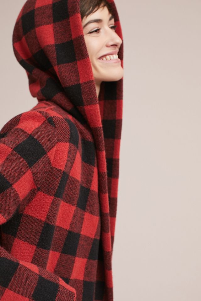 Buffalo Plaid Cardigan Coat #2