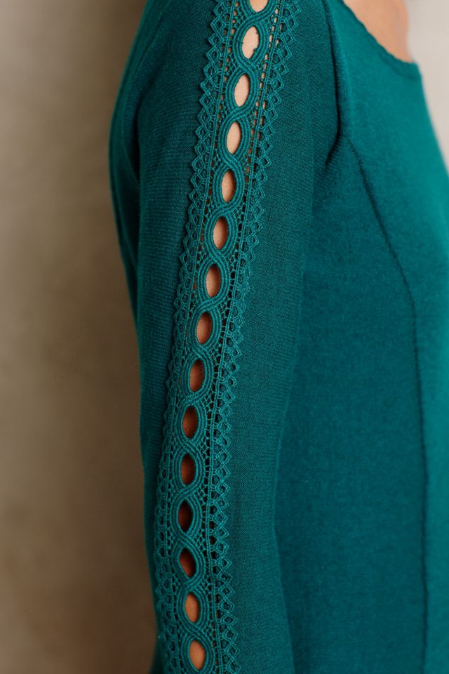 Lace-Sleeve Pullover #3