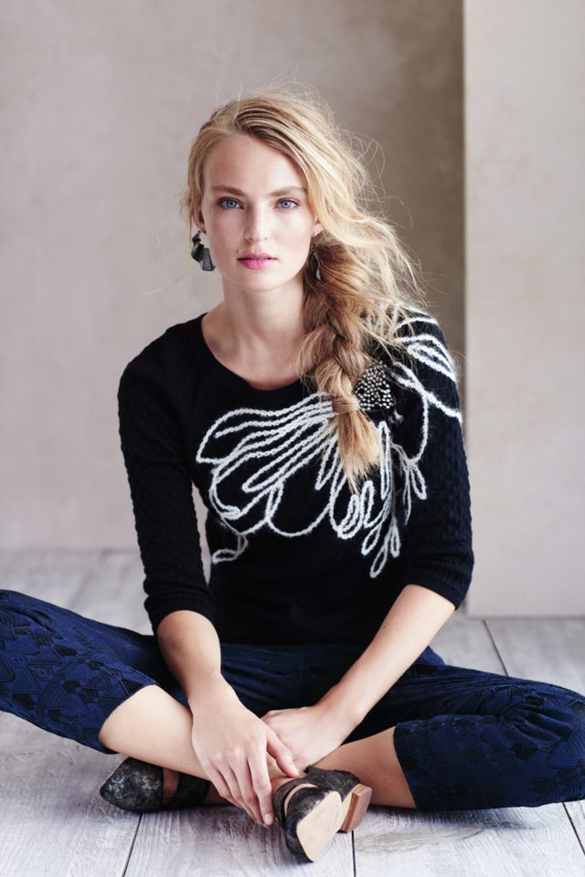 Ivory Bloom Pullover