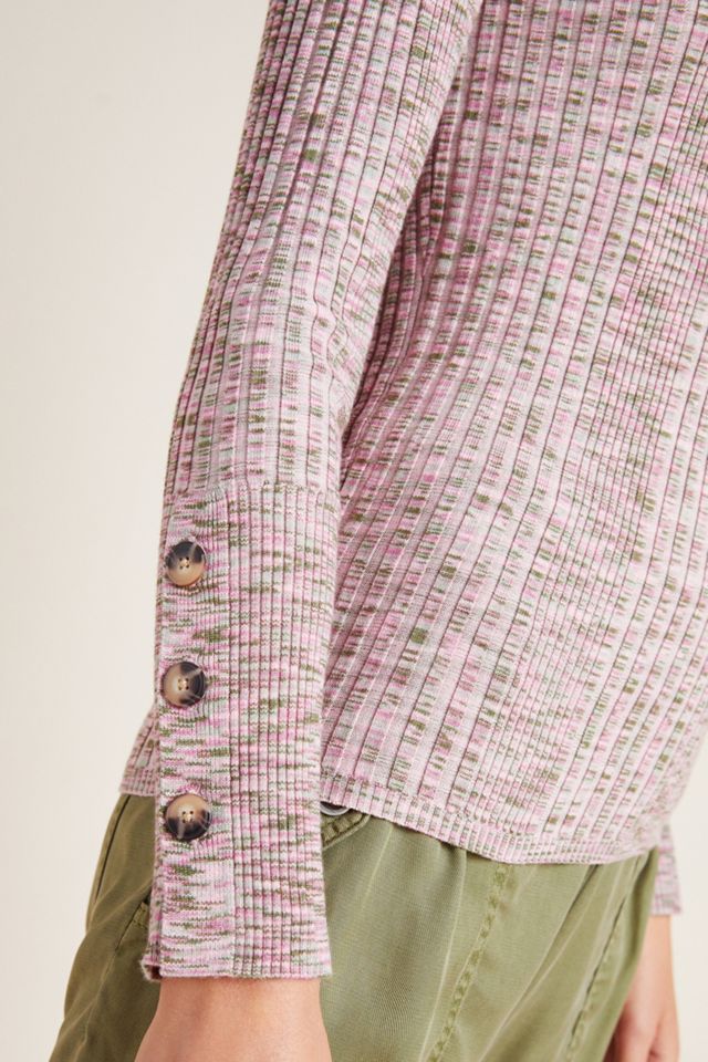 Button-Sleeve Turtleneck #2