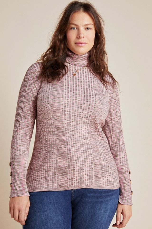 Button-Sleeve Turtleneck #8