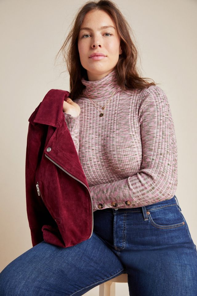 Button-Sleeve Turtleneck #5