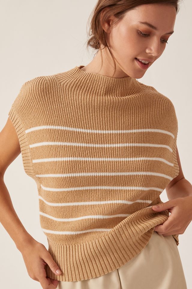 Maeve Amara Mock-Neck Sweater Vest #1