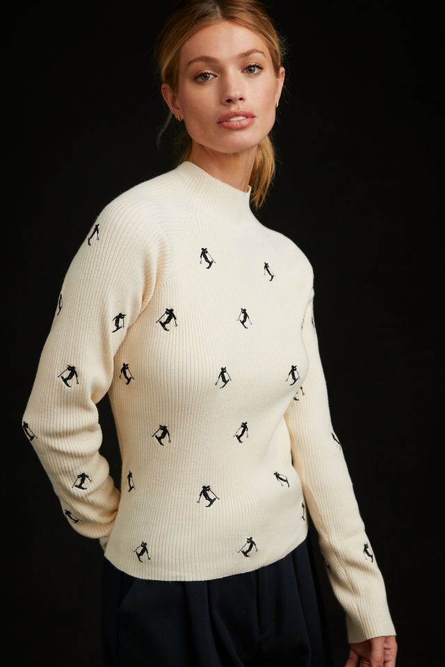 Maeve Ribbed Mock-Neck Sweater #3