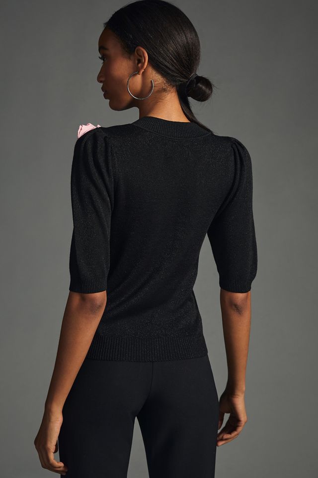 Maeve Floral Appliqué Sweater #1
