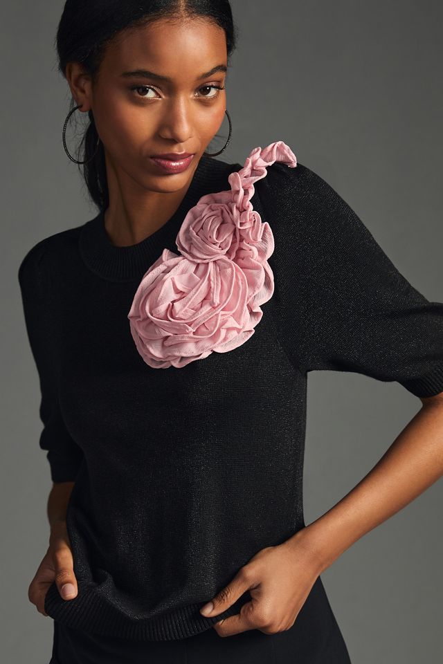Maeve Floral Appliqué Sweater #2