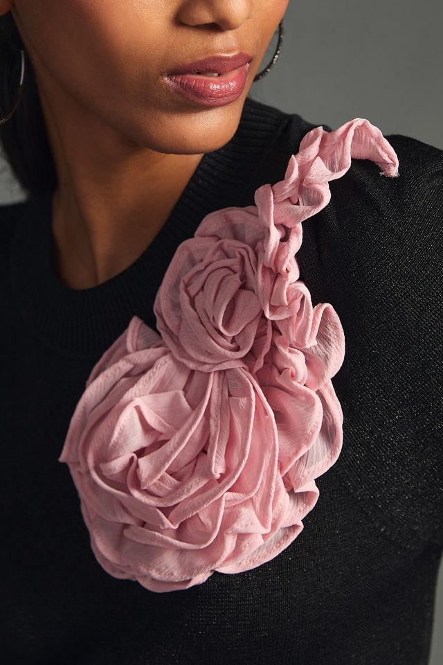 Maeve Floral Appliqué Sweater #8
