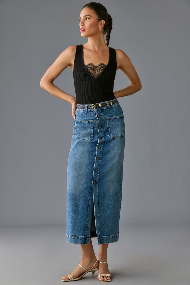 Maeve Lace Sleeveless Plunge Knitted Tank Top #3