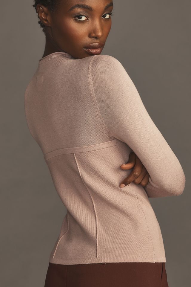 Maeve Spun Rayon Corset Sweater #1