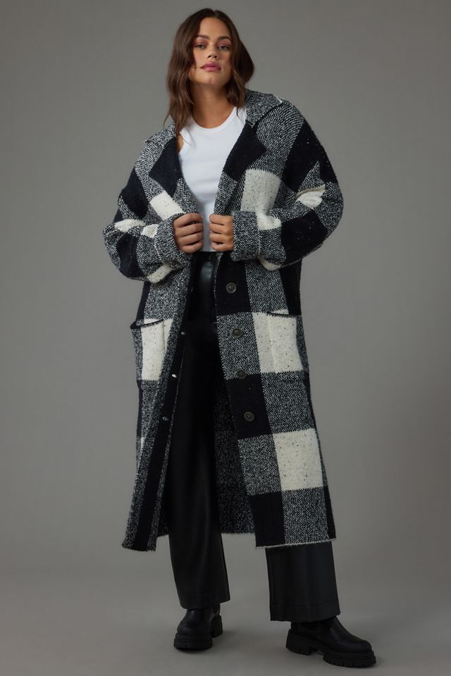Pilcro Patterned Mackinaw Sweater Coat #8
