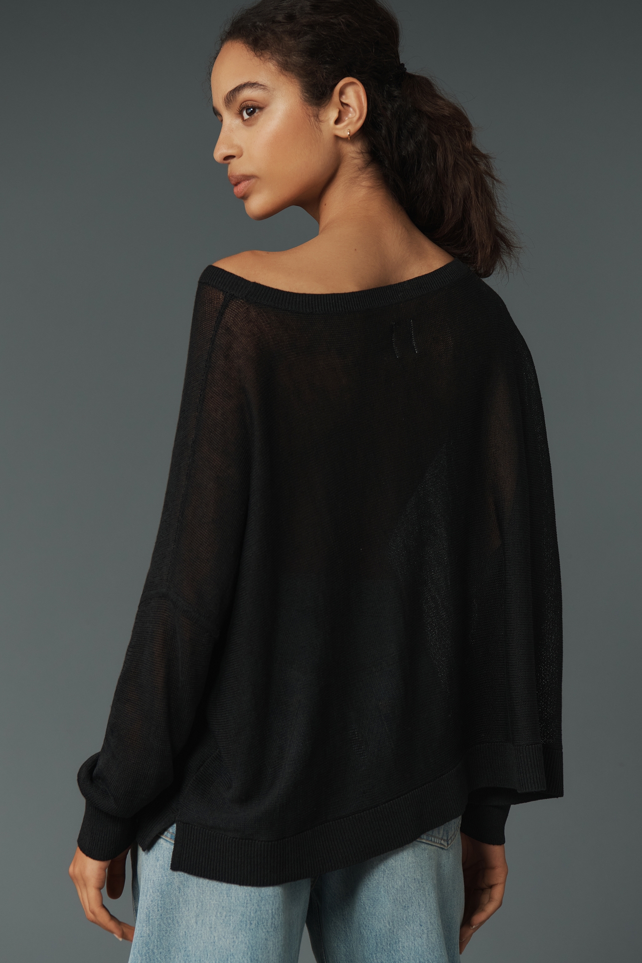 Maeve Boat-Neck Sheer Linen Sweater