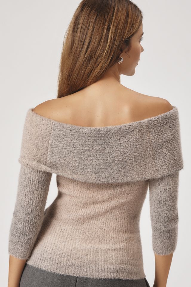 By Anthropologie Fitted Off-The-Shoulder Sweater #2