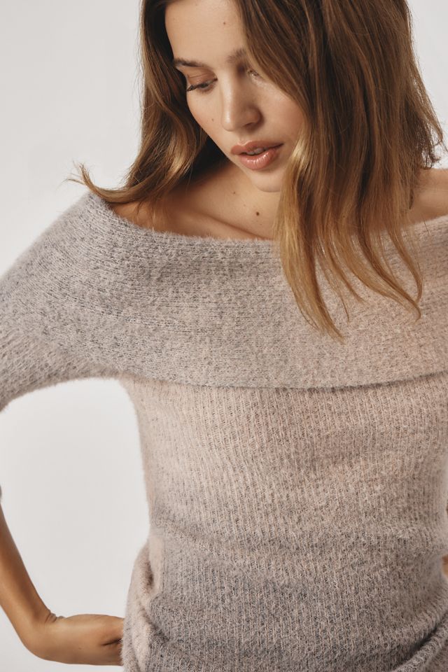 By Anthropologie Fitted Off-The-Shoulder Sweater #3