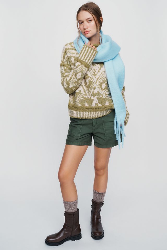 Pilcro Relaxed Intarsia Jacquard Sweater #1