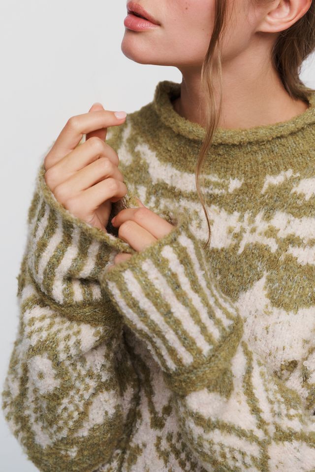 Pilcro Relaxed Intarsia Jacquard Sweater #2