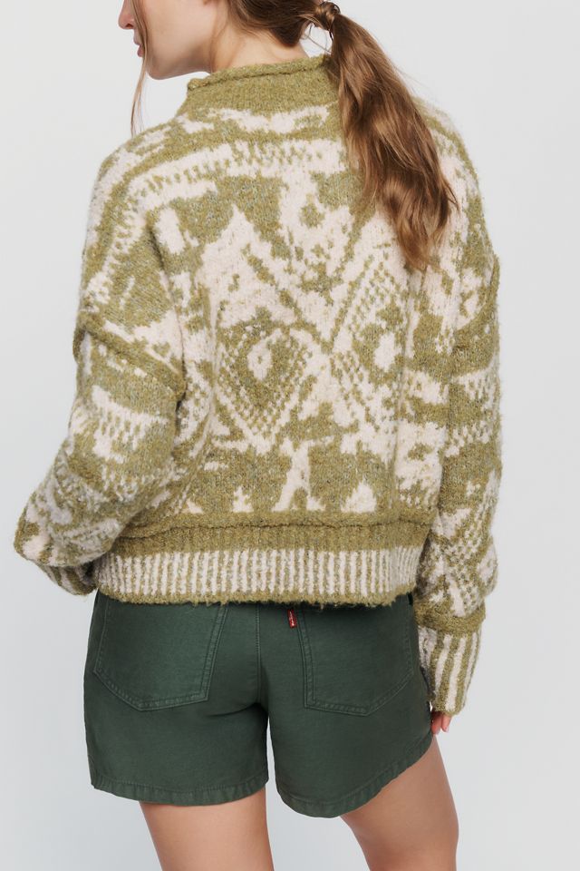Pilcro Relaxed Intarsia Jacquard Sweater #3