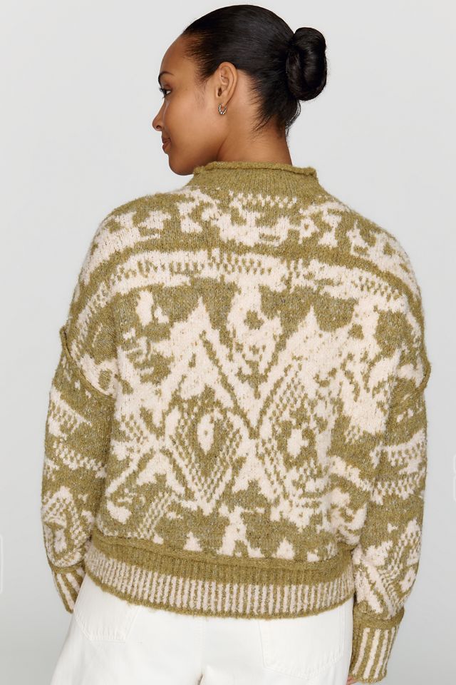Pilcro Relaxed Intarsia Jacquard Sweater #6