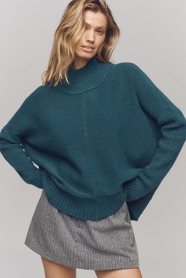 By Anthropologie The Gretchen Cosy Mock-neck Jumper In Multicolor