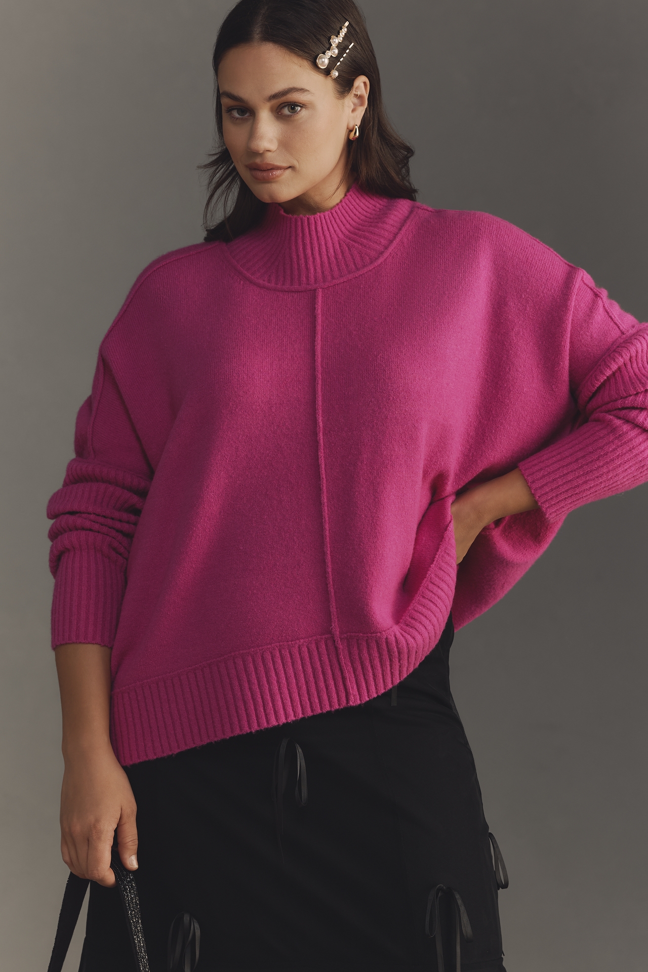 The Gretchen Cozy Mock-Neck Sweater by Maeve