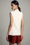 By Anthropologie Mock-Neck Sleeveless Cardigan Sweater