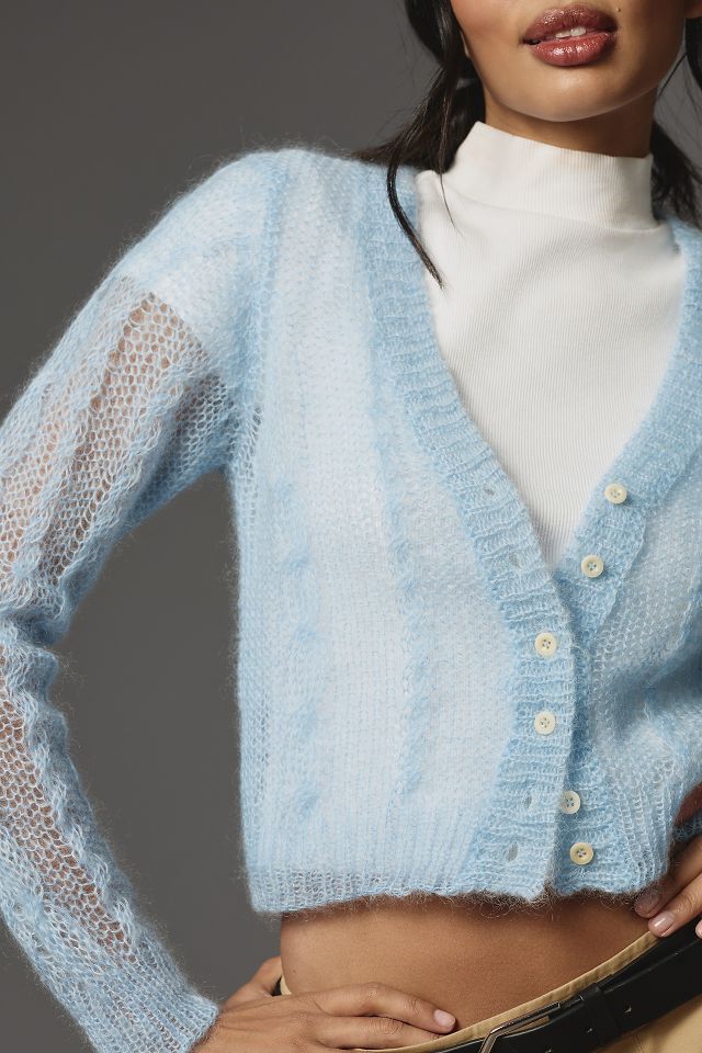 By Anthropologie Juillet Cropped Cardigan Sweater