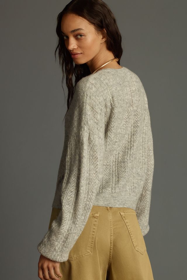 By Anthropologie Pointelle Cardigan Sweater #1