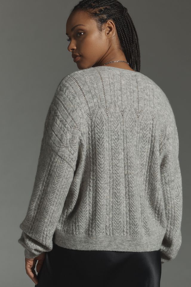 By Anthropologie Pointelle Cardigan Sweater #5