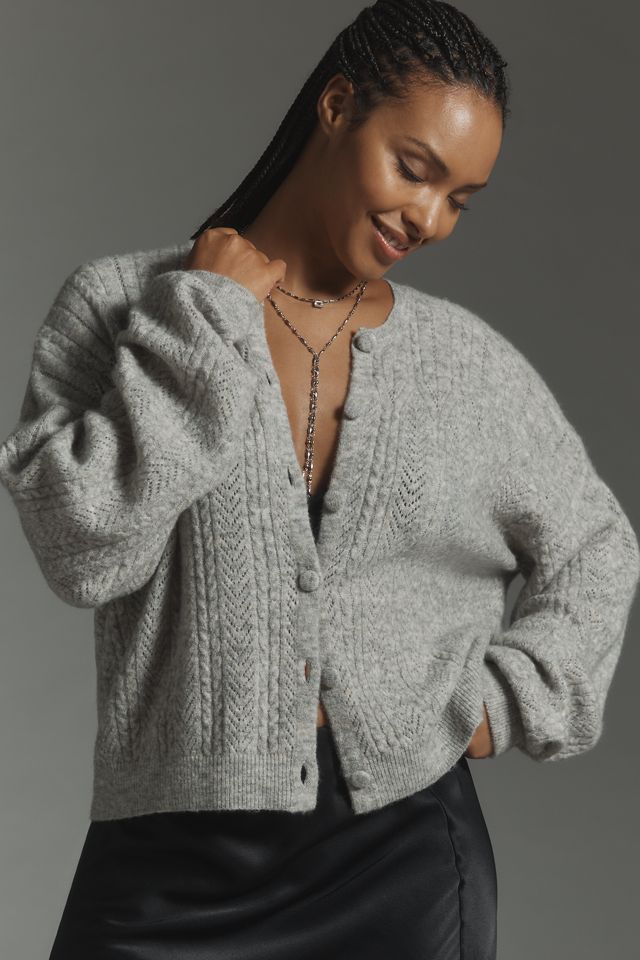 By Anthropologie Pointelle Cardigan Sweater #4