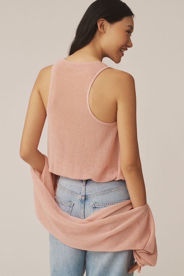 Pilcro Shine Halter Sweater Tank #1