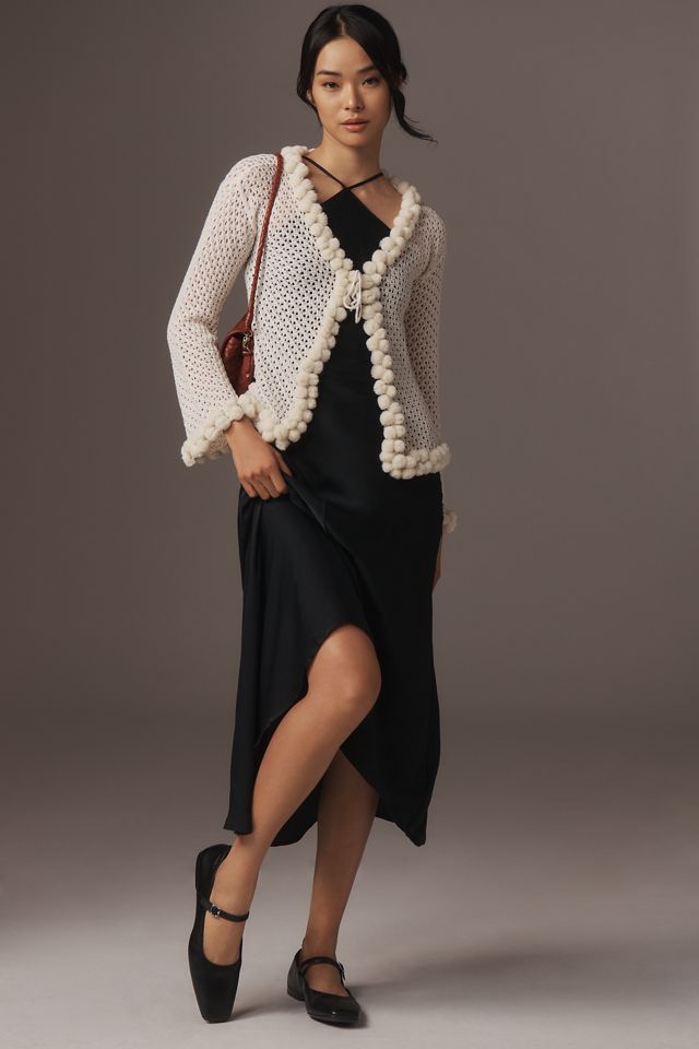 Tach Clothing Pom Pom Cardigan Sweater #2