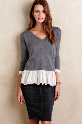 Ruffled Corinthia Pullover