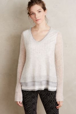 Chiffon-Hem Pullover
