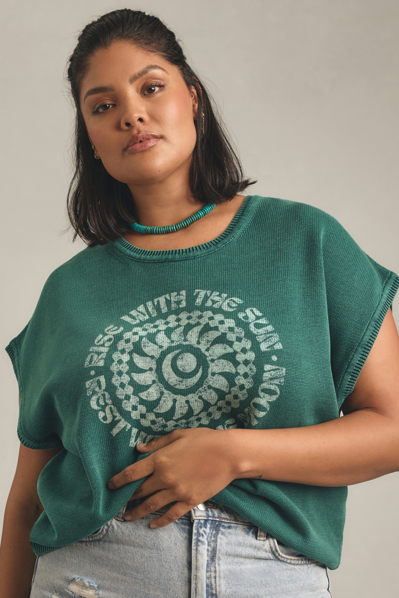 Pilcro Graphic Muscle Sweater Tank