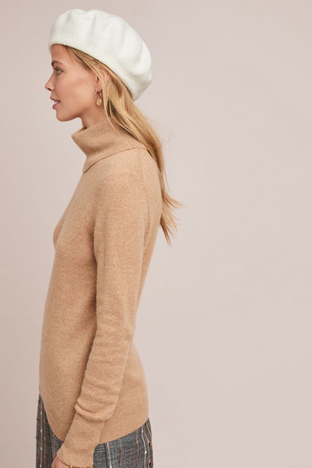 イタリア製ORGANIC SENSEコットンカシミヤニットクルーネックベージュ Essential Cashmere Turtleneck | Anthropologie