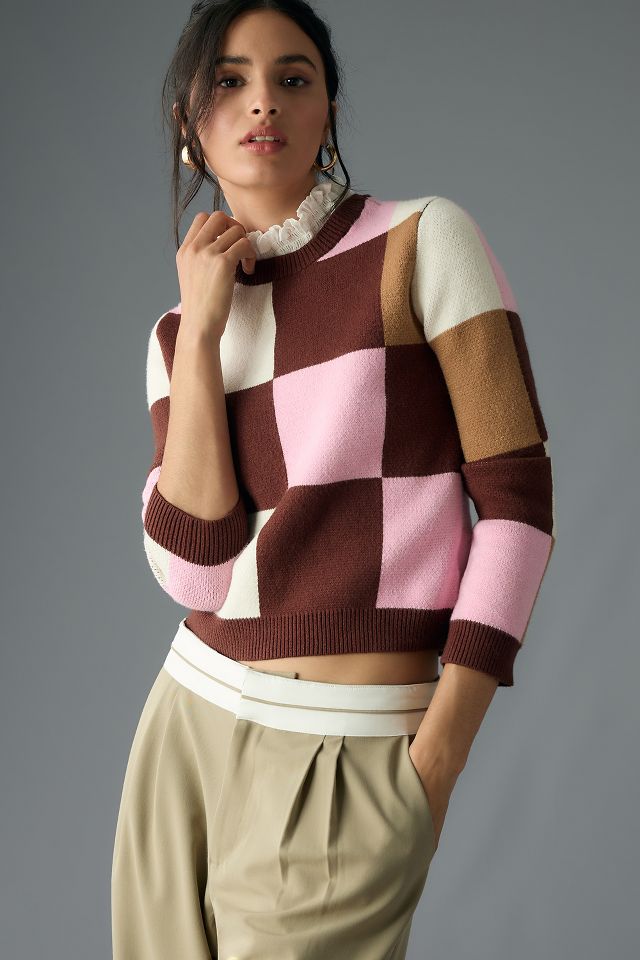 Collar over outlet sweater