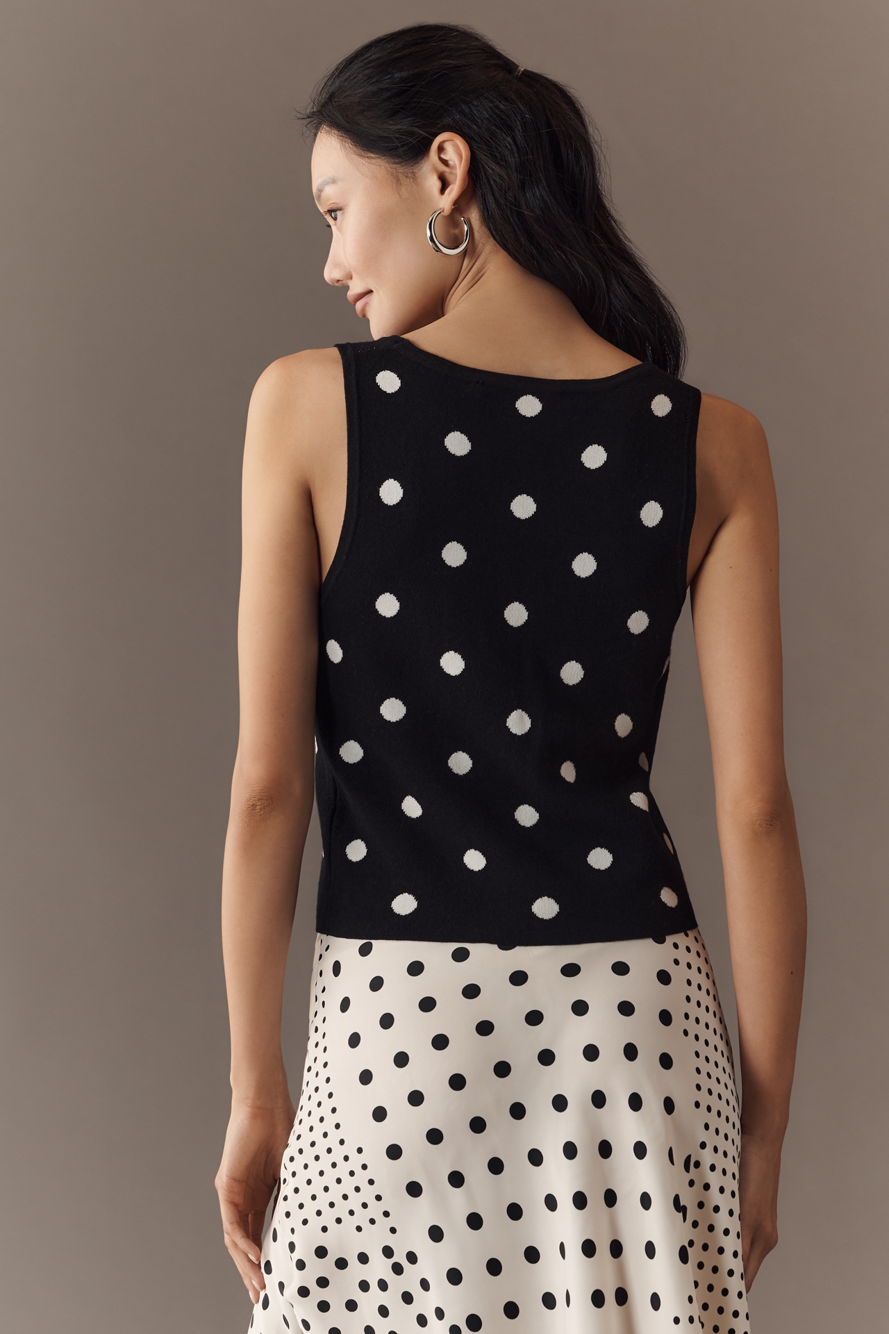 English Factory Polka Dot Sweater Tank