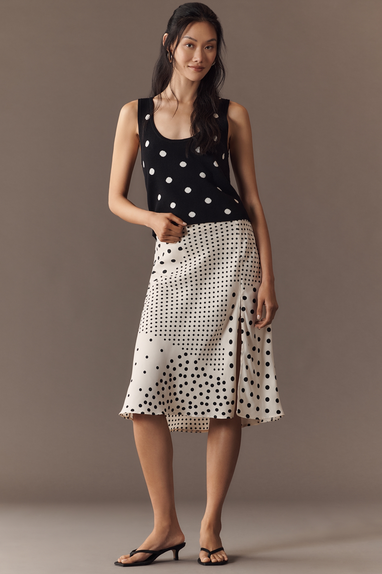 English Factory Polka Dot Sweater Tank