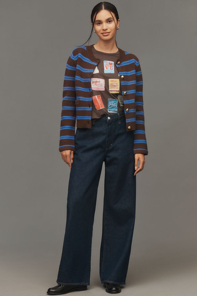 Endless Rose Crew-Neck Stripe Cardigan Sweater #2